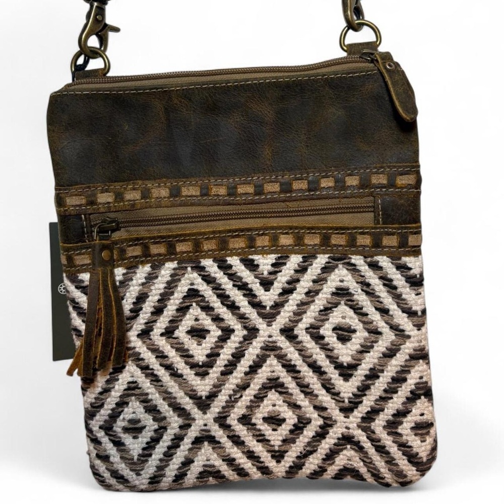 Myra Sand Weaver Small Crossbody Bag, NWT